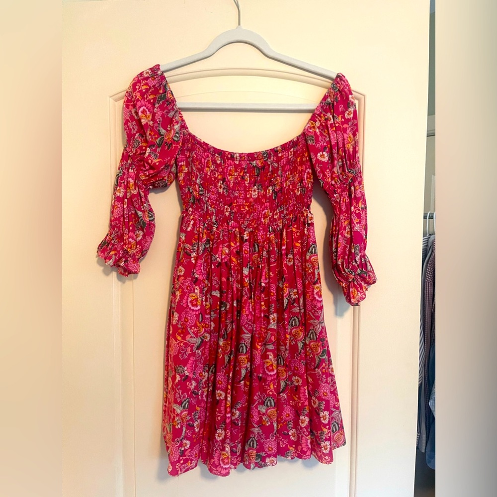 MISA dress off shoulder dress XS - red